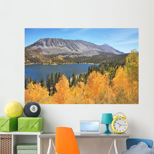 Magic beauty blue lake in Yosemite Park Wall Mural