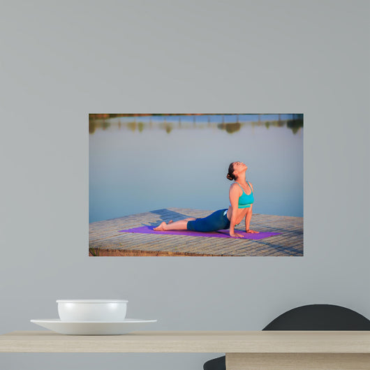 girl doing yoga exercise Wall Mural