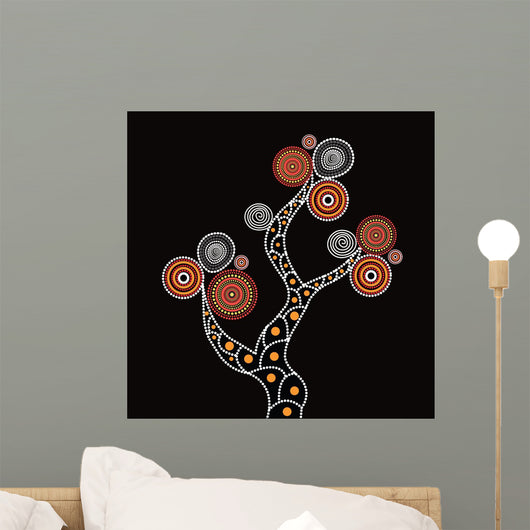 Aboriginal Tree Illustration Wall Decal