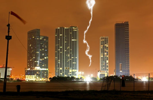 Skyline Miami City Night Wall Mural