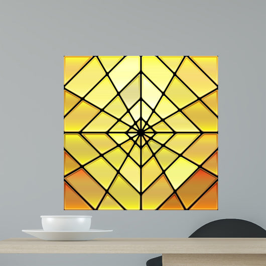 abstract vector stained-glass mosaic background Wall Mural