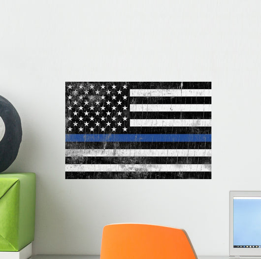Law Enforcement Support Flag Wall Decal