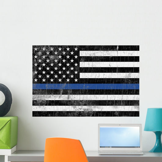 Law Enforcement Support Flag Wall Decal