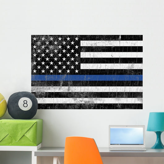 Law Enforcement Support Flag Wall Decal