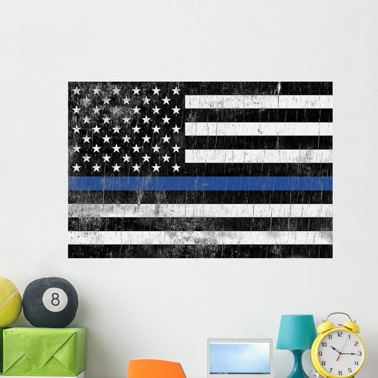 Law Enforcement Support Flag Wall Decal