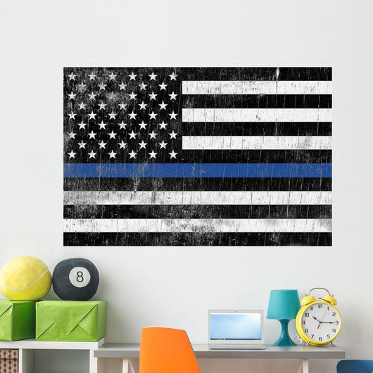 Law Enforcement Support Flag Wall Decal