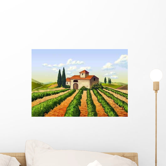 Italian Vineyard Wall Decal