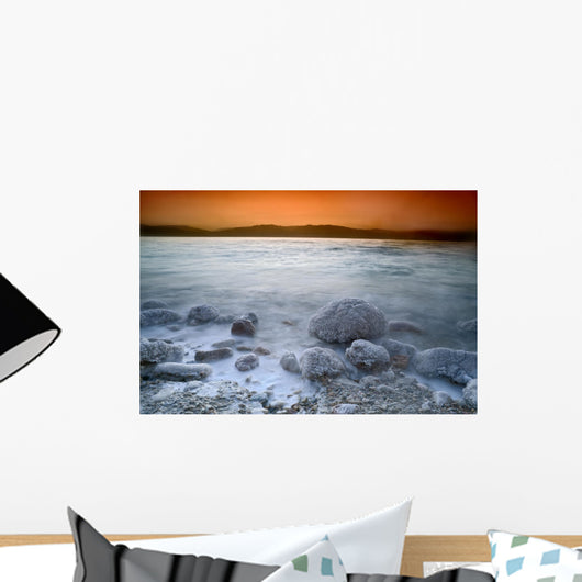 sunrise over the dead sea Wall Mural