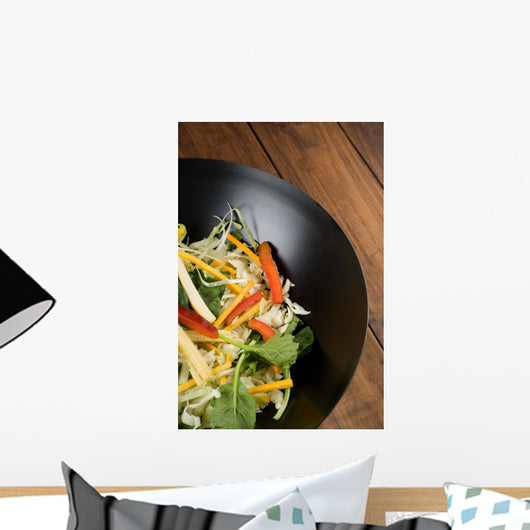 Stir fry in wok Wall Mural