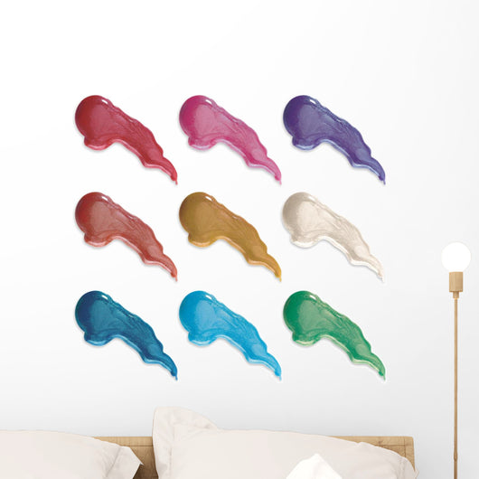 Multi-color nail polish Wall Decal