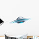 Glowing Flying Saucer Wall Decal