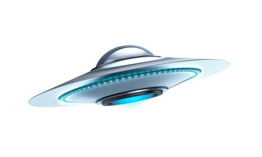 Glowing Flying Saucer Wall Decal