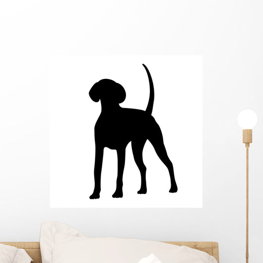 American Foxhound Dog Black Wall Decal