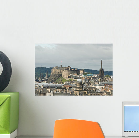 Edinburgh Castle City Skyline Wall Mural