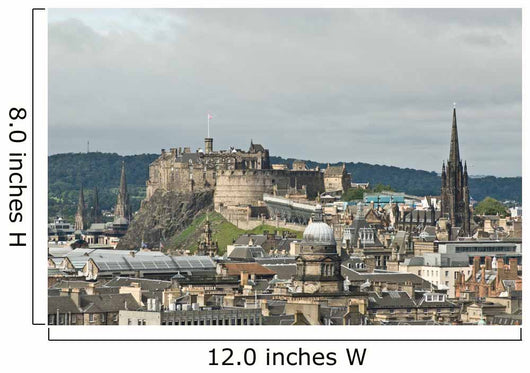 Edinburgh Castle City Skyline Wall Mural