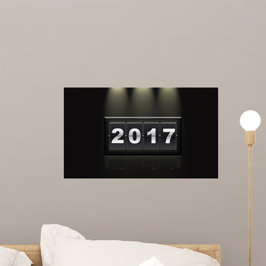 2017 new year on calendar. Wall Mural