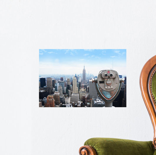 New York Central Park view point telescope from Rockefeller building Wall Mural