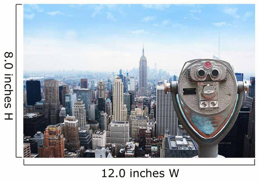 New York Central Park view point telescope from Rockefeller building Wall Mural