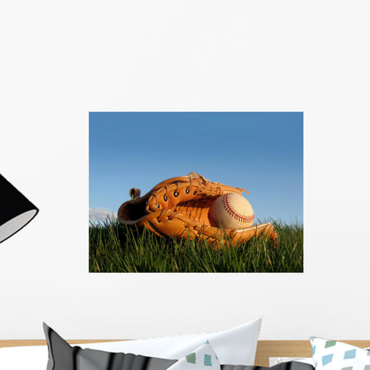 Baseball Glove With Ball Wall Mural