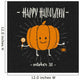 Cutie pumpkin with candy and a pet spider in his hands - Halloween hand drawn vector illustration. Wall Mural