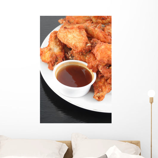 chicken wings and dips Wall Mural