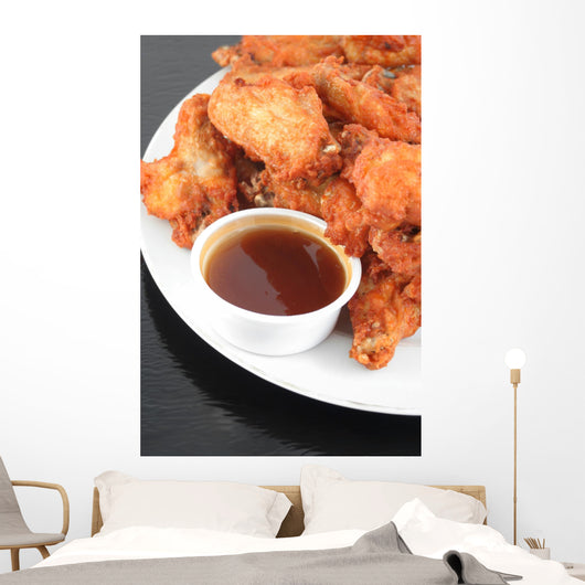chicken wings and dips Wall Mural
