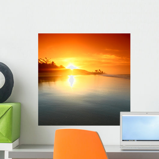 ocean sunrise Wall Mural