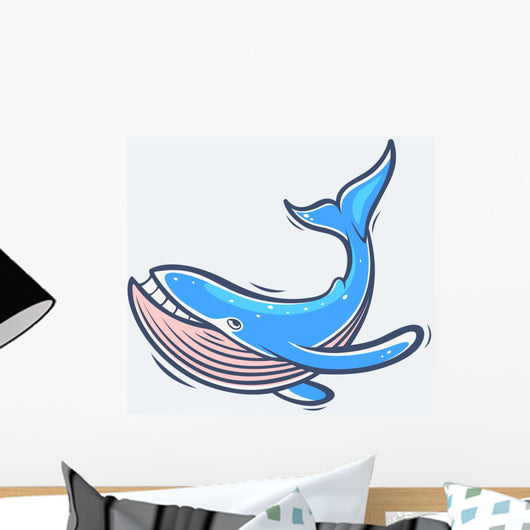 Blue sea whale Wall Decal