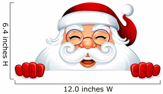 Peeking Santa Claus Wall Decal
