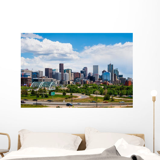 Skyscrapers Denver Cloudy Day Wall Decal