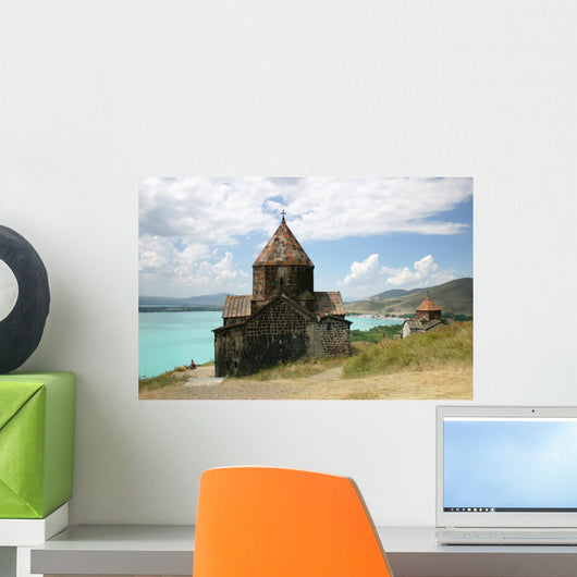 Medieval Church on Sevan Lake Wall Mural