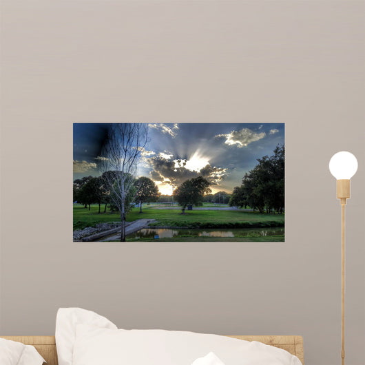 Park sunset Wall Mural