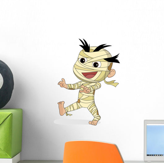 Happy Halloween Cute Mummy Wall Decal