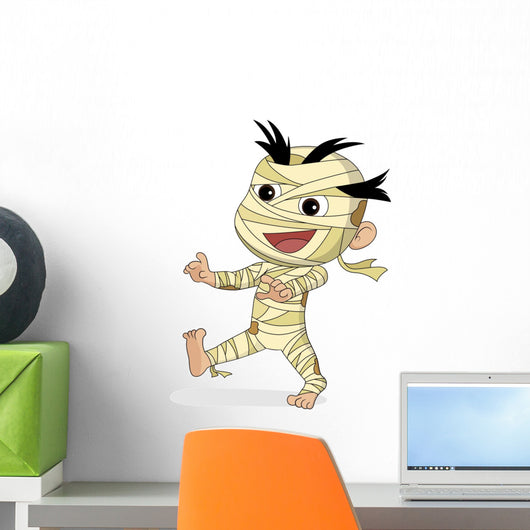 Happy Halloween Cute Mummy Wall Decal