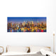 Manhattan Night New York Panorama Skyline Wall Decal