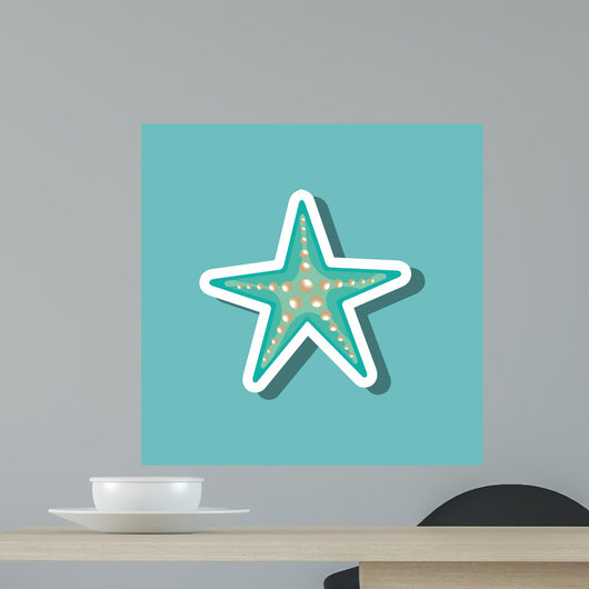 sea star blue beach design vector illustration eps 10 Wall Mural