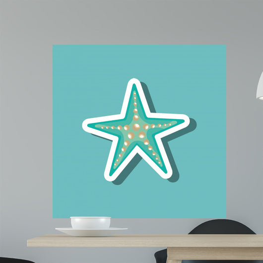 sea star blue beach design vector illustration eps 10 Wall Mural