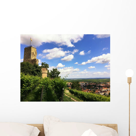 Burgruine und Weinfelder Wall Mural