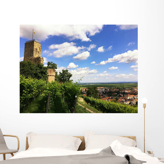 Burgruine und Weinfelder Wall Mural