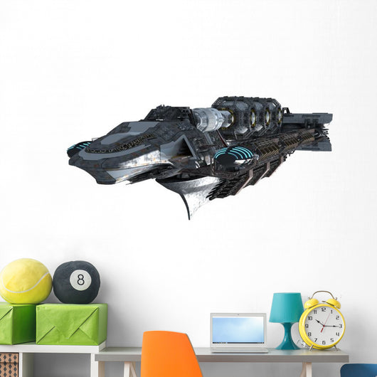 Interstellar Warship Spaceship Wall Decal