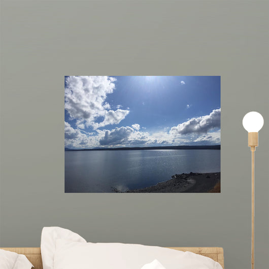 peaceful lake sky at Yellowstone Wall Mural