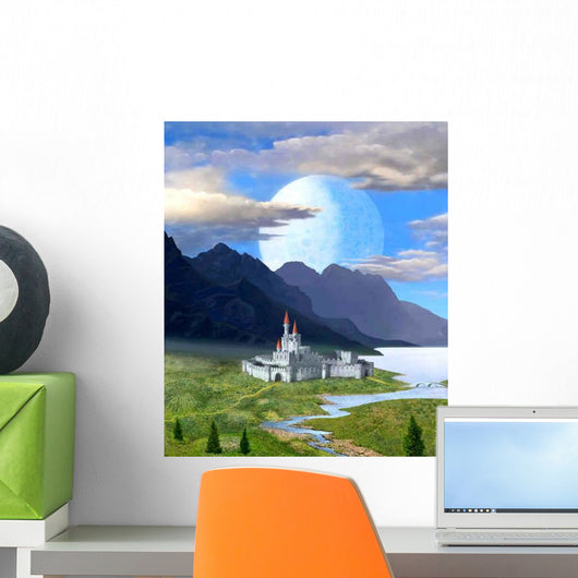 Landscape with White Castle Wall Decal
