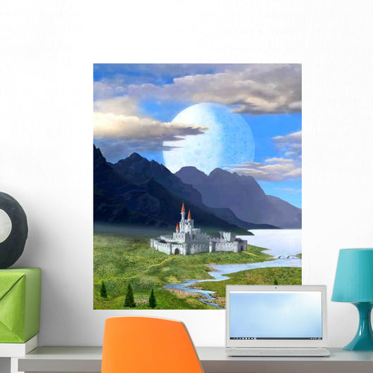 Landscape with White Castle Wall Decal