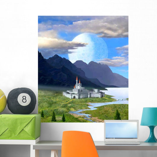Landscape with White Castle Wall Decal