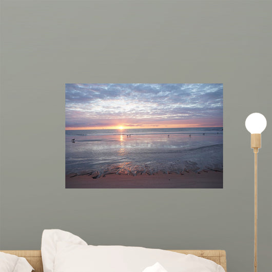 Sonnenuntergang Strand Wall Mural