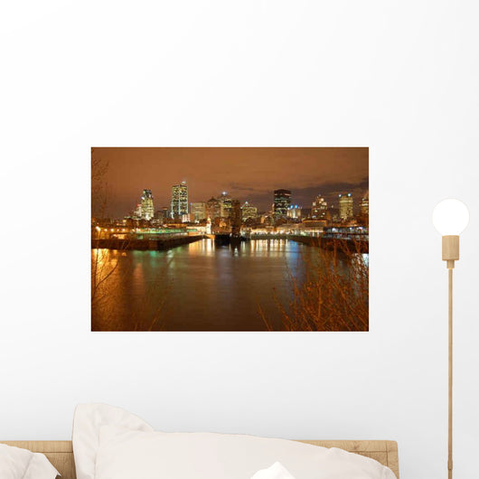 Montreal City Night Wall Decal