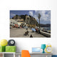 the castle on the volcanic rock (Aeolian Lipari, Sicily, italy) Wall Mural