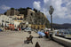 the castle on the volcanic rock (Aeolian Lipari, Sicily, italy) Wall Mural