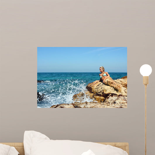 Blonde Mermaid Wall Mural