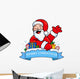Santa Claus and Christmas banner Wall Decal
